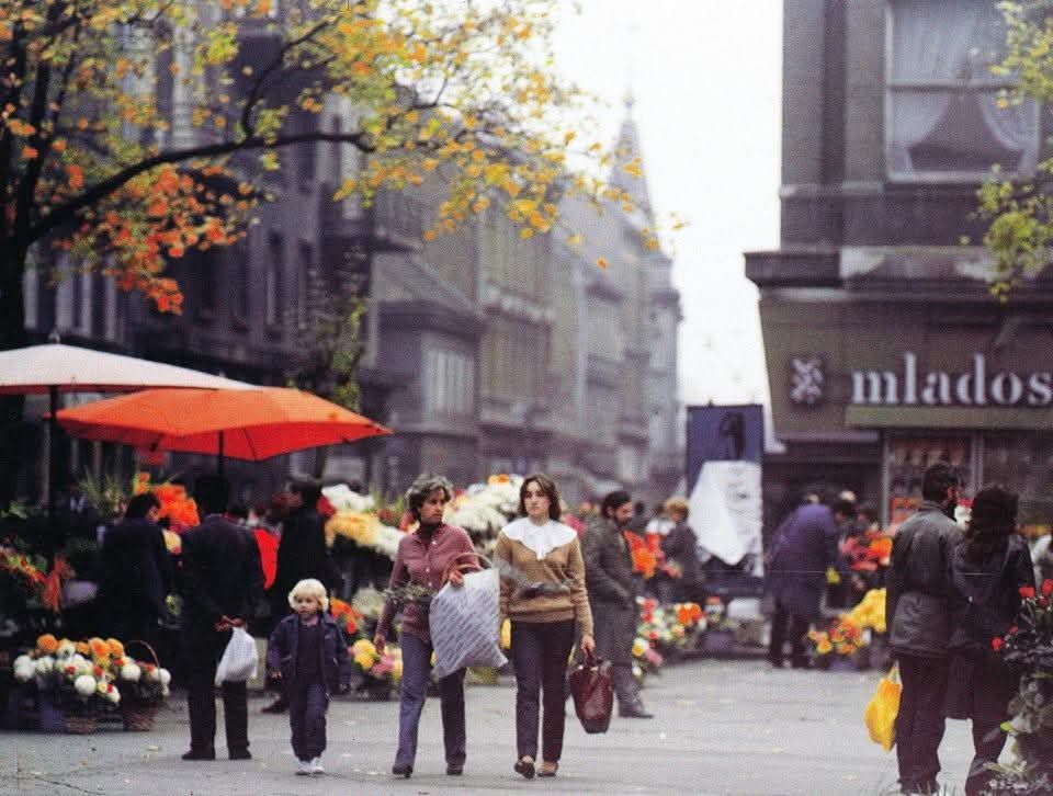 Trg Petra Preradovića 1980. godine (Foto Ivo Eterović)